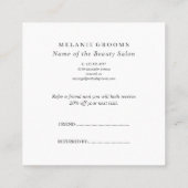 Magnolien und Eukalyptus floraler Rahmen Salbeigrü Empfehlungskarte (Rückseite)