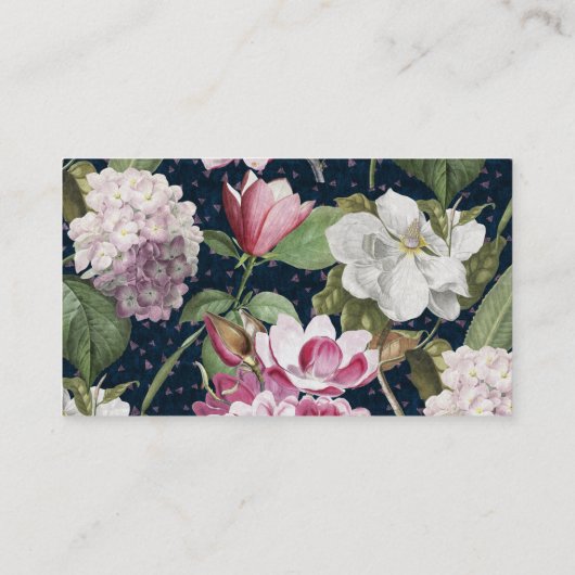 Magnolien und Hydrangeas Antiker Botanischer Garte Visitenkarte (Rückseite)