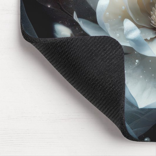 Magnolien und Perlen Mousepad (Ecke)