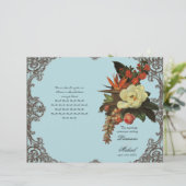Magnolien und Strelitzie - Hochzeitsprogramm (Stehend Vorderseite)