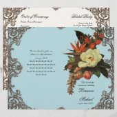 Magnolien und Strelitzie - Hochzeitsprogramm (Vorne/Hinten)