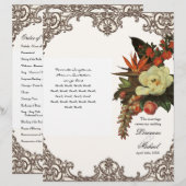 Magnolien und Strelitzie - Hochzeitsprogramm (Vorne/Hinten)
