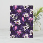 Magnolien und Titmausvogel blühen 4 (Stehend Vorderseite)