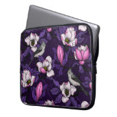 Magnolien und Titmausvogel blühen 4 Laptopschutzhülle (Vorderseite Links)
