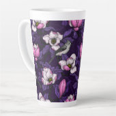 Magnolien und Titmausvogel blühen 4 Milchtasse (Linke Ecke)