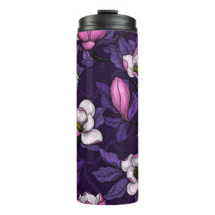 Magnolien und Titmausvogel blühen 4 Thermosbecher
