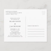 Magnolien verändern das Datum der Hochzeitverlänge Ankündigungspostkarte (Rückseite)