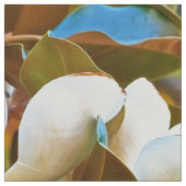 Magnolien-Weiß-Blumen Stoff (Nahaufnahme)