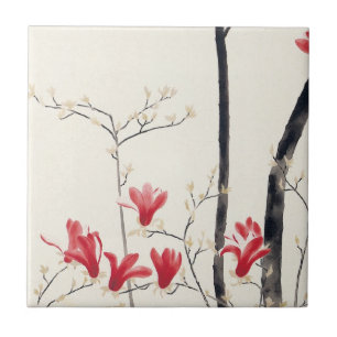 Magnolienbaum von Kobayashi Kokei, Vintage Natur Fliese