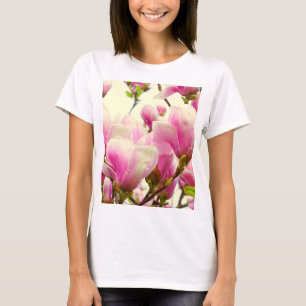Magnolienblumen Florale Botanische Blüten Chic T-Shirt