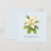 Magnolienblumenmalerei Danke Einladung (Vorne/Hinten)