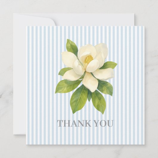 Magnolienblumenmalerei Danke Einladung (Vorderseite)