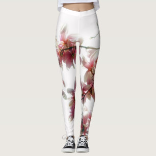 Magnolienblüte Fotodruck Leggings