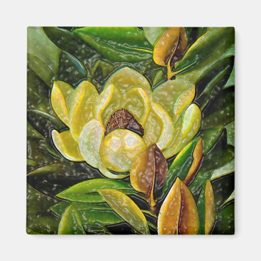 Magnolienblüte Magnet (Vorne)