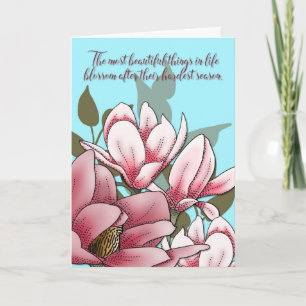 Magnolienblüten-Ermutigungskarte Karte
