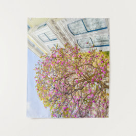 Magnolienblüten im Frühling Wandteppich