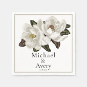 Magnolienblüten Serviette (Vorderseite)