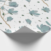 Magnolienblütenmuster Geschenkpapier (Ecke)