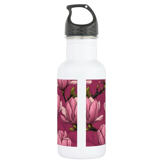 Magnoliengarten Edelstahlflasche (Rückseite)