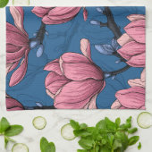 Magnoliengarten Geschirrtuch (Gefaltet)