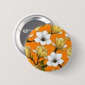 Magnoliengarten in Gelb Button (Vorne & Hinten)