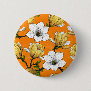 Magnoliengarten in Gelb Button