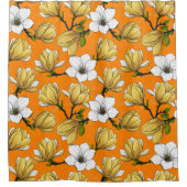 Magnoliengarten in Gelb Duschvorhang (Vorderseite)