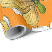 Magnoliengarten in Gelb Geschenkpapier (Rolleneckpunkt)