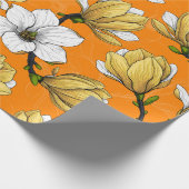Magnoliengarten in Gelb Geschenkpapier (Ecke)