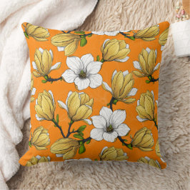 Magnoliengarten in Gelb Kissen