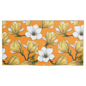 Magnoliengarten in Gelb Kissenbezug (Vorderseite-Links)