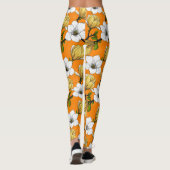Magnoliengarten in Gelb Leggings (Rückseite)