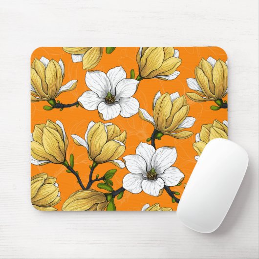 Magnoliengarten in Gelb Mousepad (Mit Mouse)