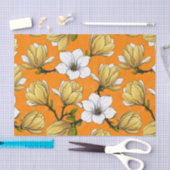 Magnoliengarten in Gelb Seidenpapier (Handwerk)