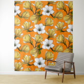 Magnoliengarten in Gelb Wandteppich (Beispiel)