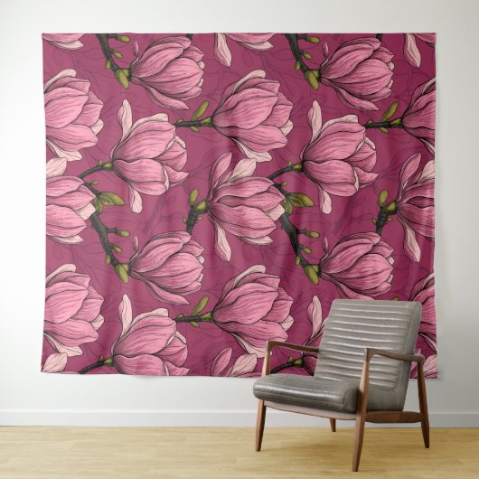 Magnoliengarten Wandteppich (Beispiel (Horizontal))