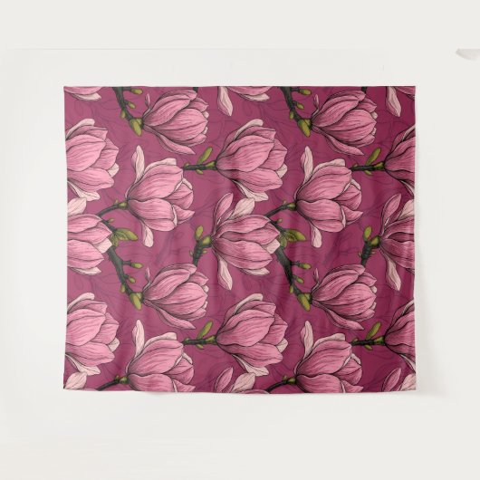 Magnoliengarten Wandteppich (Vorderseite (Horizontal))