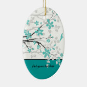 Magnolienzweig und Blume Keramikornament (Rechts)