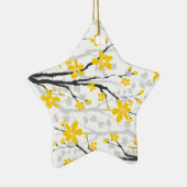 Magnolienzweig und Blume Keramikornament (Rechts)