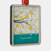 Magnolienzweig und Blume Ornament Aus Metall (Rechts)