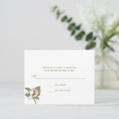 Magnolische Antwortkarte RSVP Karte (Stehend Vorderseite)
