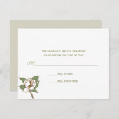 Magnolische Antwortkarte RSVP Karte (Vorne/Hinten)