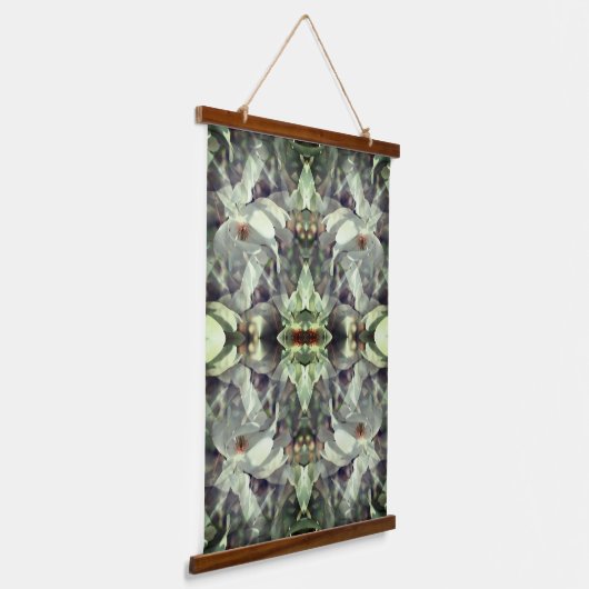 Magnolische Blume Blüten multipliziert Abstrakt Wandteppich Mit Holzrahmen (Gewinkelt)