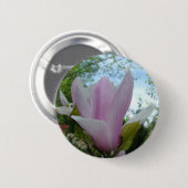 magnolische Blume Button (Vorne & Hinten)