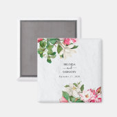 Magnolische Blume Gastgeschenk Hochzeit Magnet (Vorderseite/Rückseite)