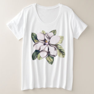 Magnolische Blume Große Größe T-Shirt
