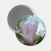 magnolische Blume Magnet (Vorderseite/Rückseite)