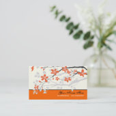 Magnolische Blume Mandarine orange Visitenkarte (Stehend Vorderseite)
