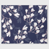 Magnolische Blume nahtloses Muster mit weißer Blum Geschenkpapier (Flach)