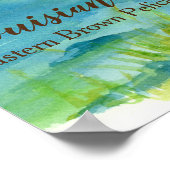 Magnolische Blume Ostbrauner Pelikan Poster (Ecke)